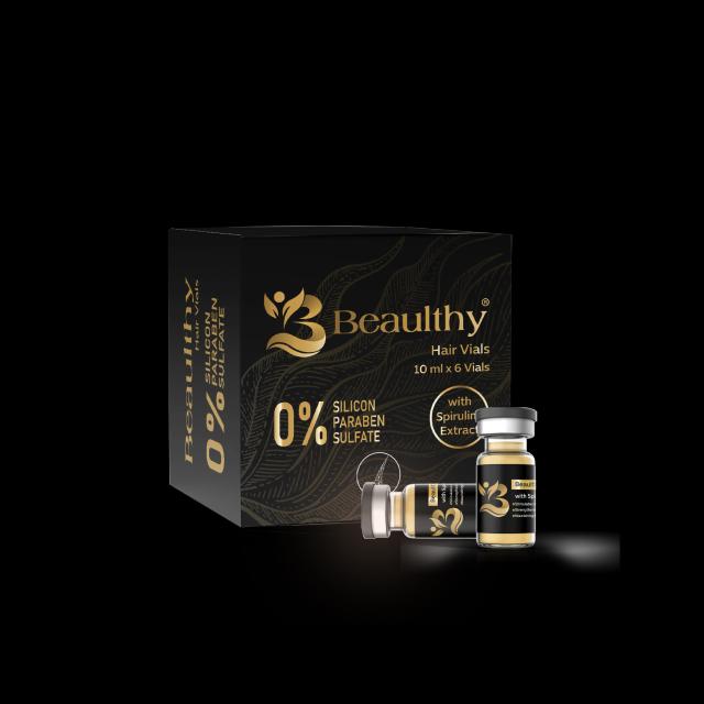 Beaulthy - Hair Vials with Spirulina Extract 10 ml (6 Vials)