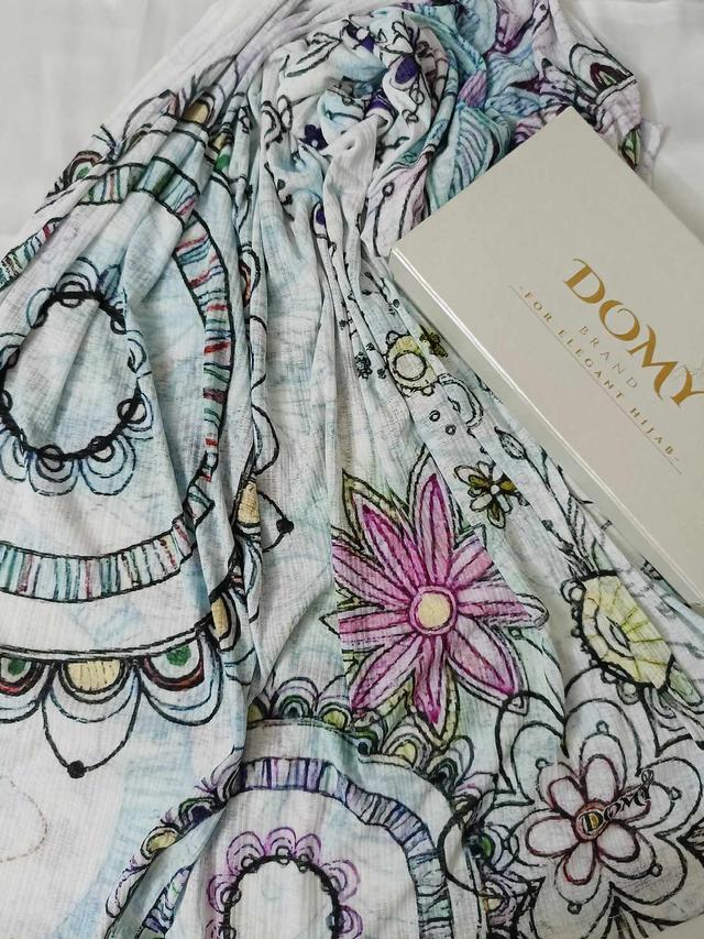 DOMY Multi-Colored Digital Printed Kuwait Cotton Hijab