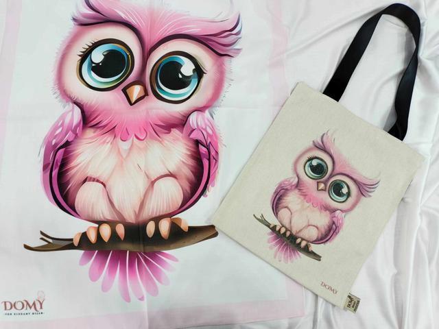 Domy  Owl Package bag & digital chiffon scarf by the same design