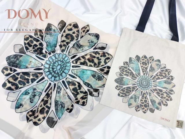 Domy Flower Package Bag & Digital Chiffon Scarf By The Same Design