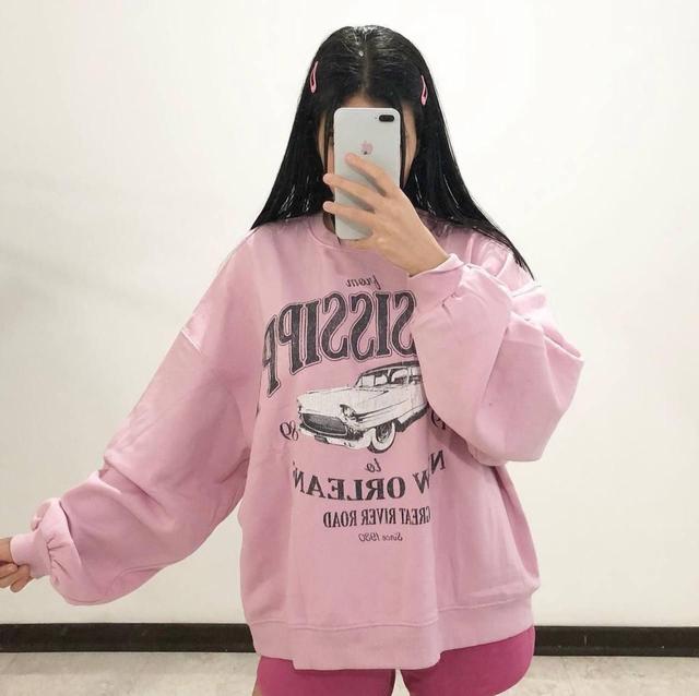 Sweatshirt Rose  wide sleeves