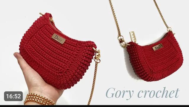 Red Crochet Bag