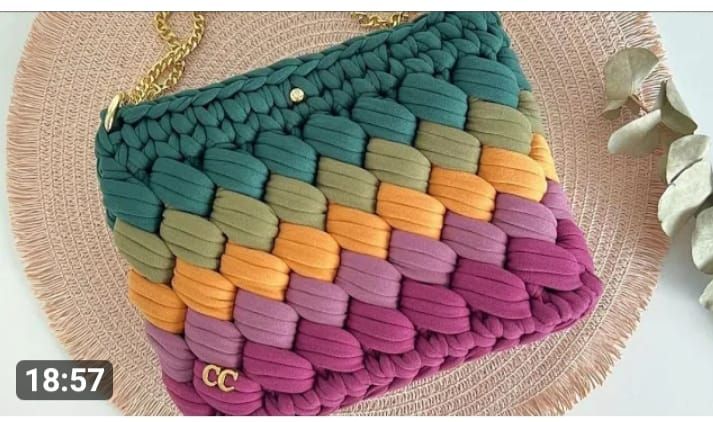 Multi-color Crochet Bag